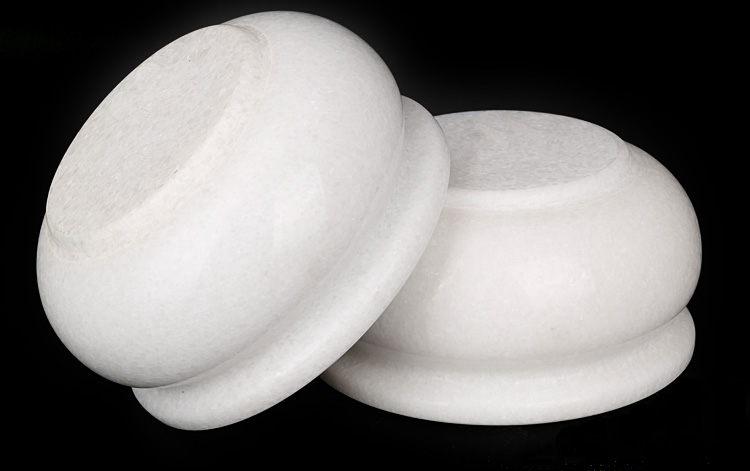 大号汉白玉圆香炉