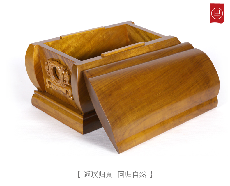 洪福齐天实木小棺材